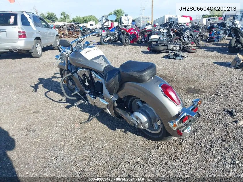 2012 Honda Vt1300 Cr VIN: JH2SC6604CK200213 Lot: 40089473