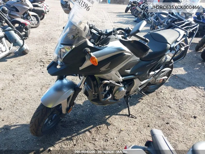 2012 Honda Nc700X VIN: JH2RC635XCK000466 Lot: 40343396