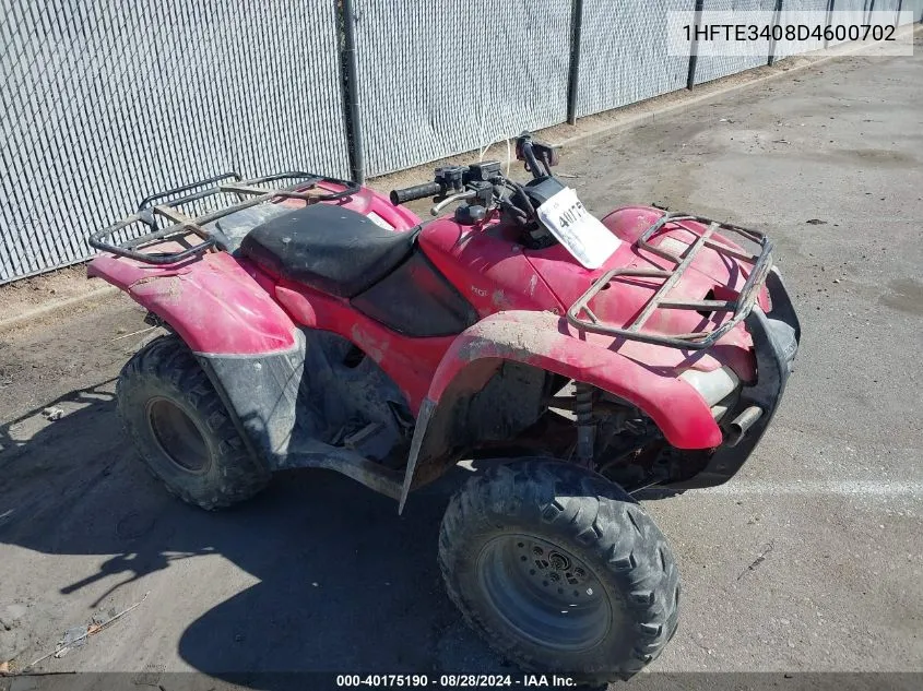 1HFTE3408D4600702 2013 Honda Trx420 Tm