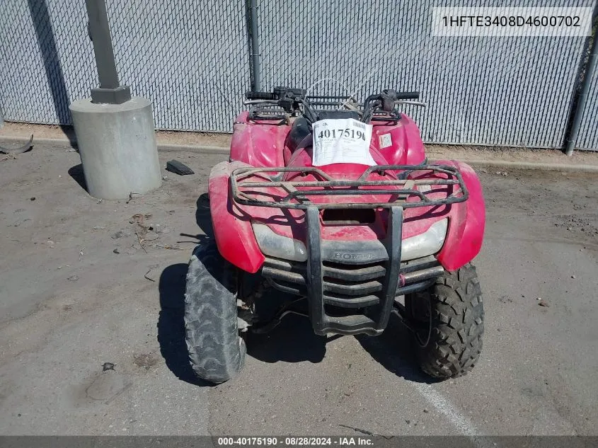 1HFTE3408D4600702 2013 Honda Trx420 Tm