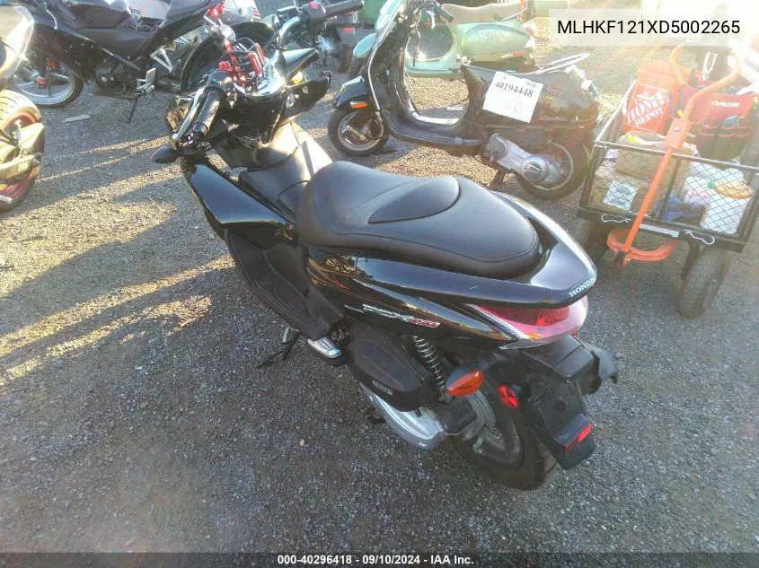 2013 Honda Pcx 150 VIN: MLHKF121XD5002265 Lot: 40296418