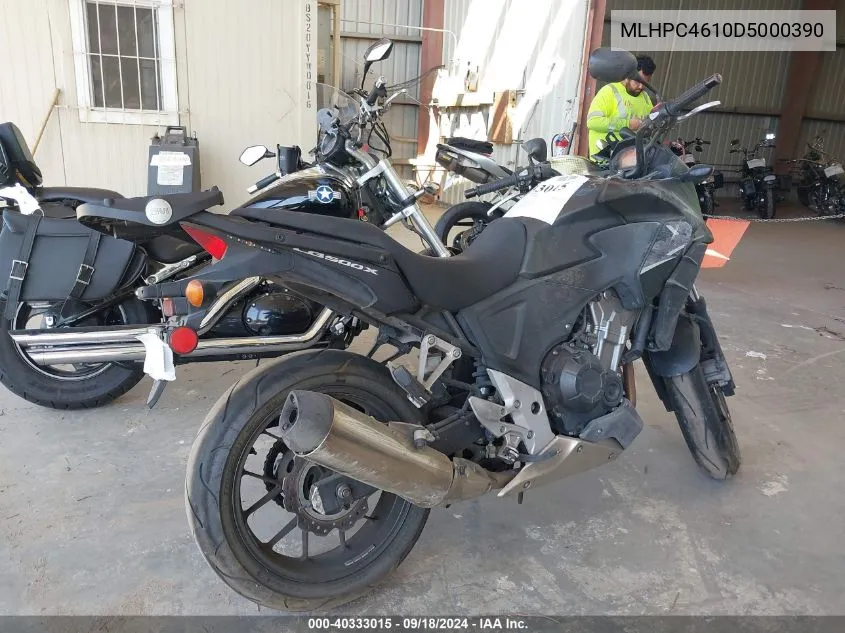 2013 Honda Cb500 X VIN: MLHPC4610D5000390 Lot: 40333015