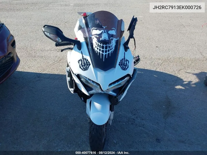 2014 Honda Vfr800 F VIN: JH2RC7913EK000726 Lot: 40077616