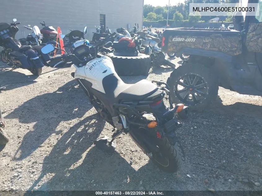 2014 Honda Cb500 X VIN: MLHPC4600E5100031 Lot: 40157463