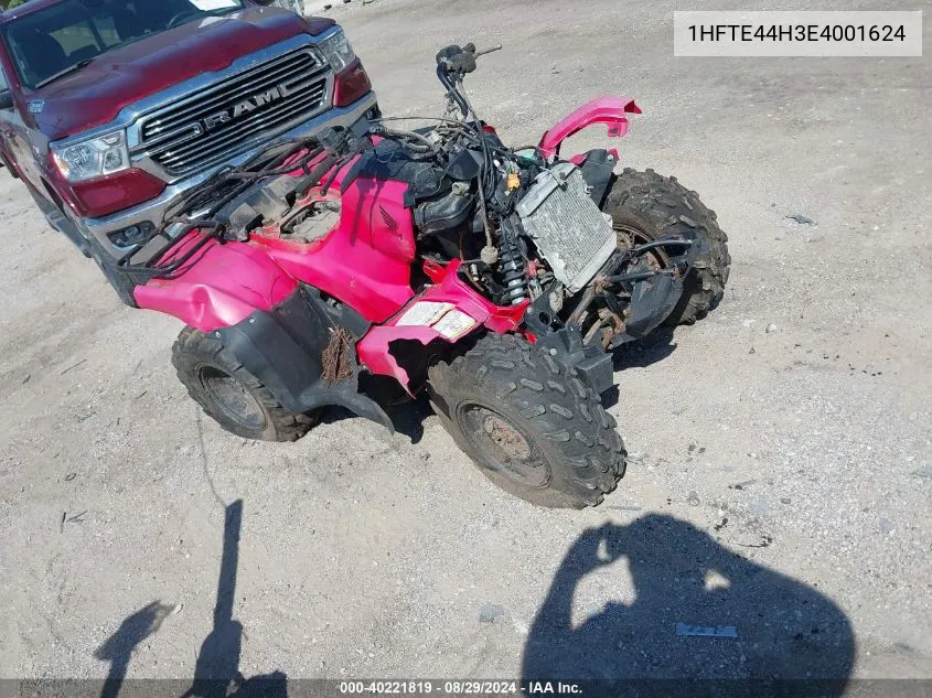 2014 Honda Trx500 Fe VIN: 1HFTE44H3E4001624 Lot: 40221819