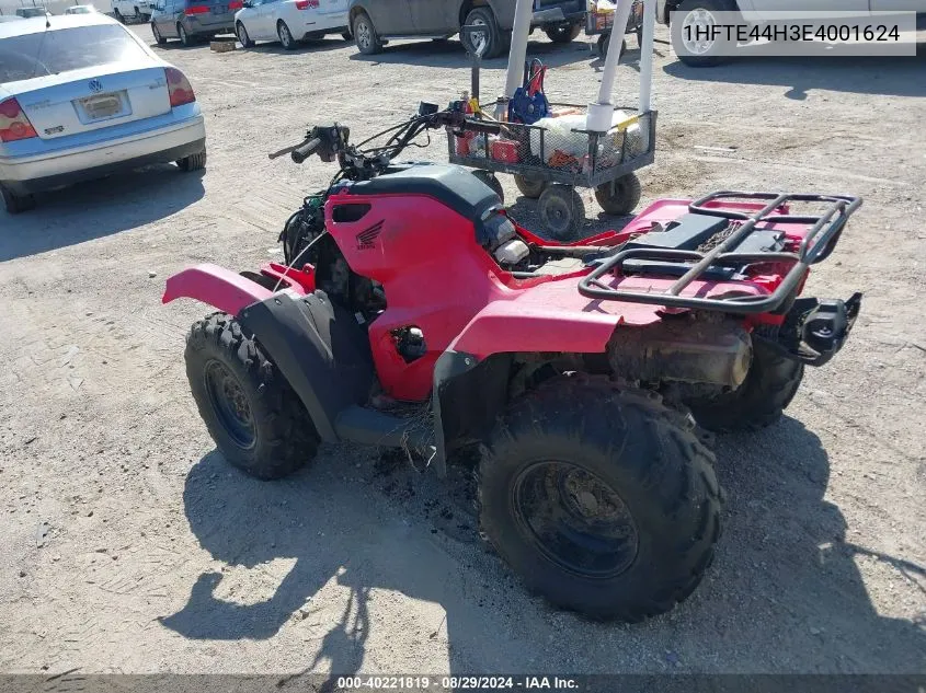 2014 Honda Trx500 Fe VIN: 1HFTE44H3E4001624 Lot: 40221819