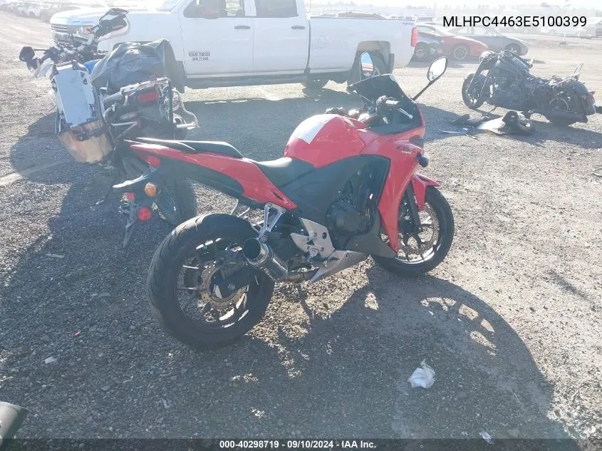 2014 Honda Cbr500 R VIN: MLHPC4463E5100399 Lot: 40298719