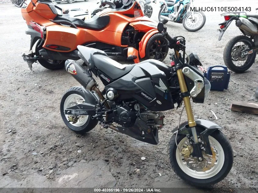 2014 Honda Grom 125 VIN: MLHJC6110E5004143 Lot: 40395196