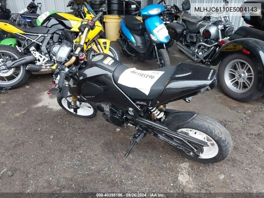 2014 Honda Grom 125 VIN: MLHJC6110E5004143 Lot: 40395196