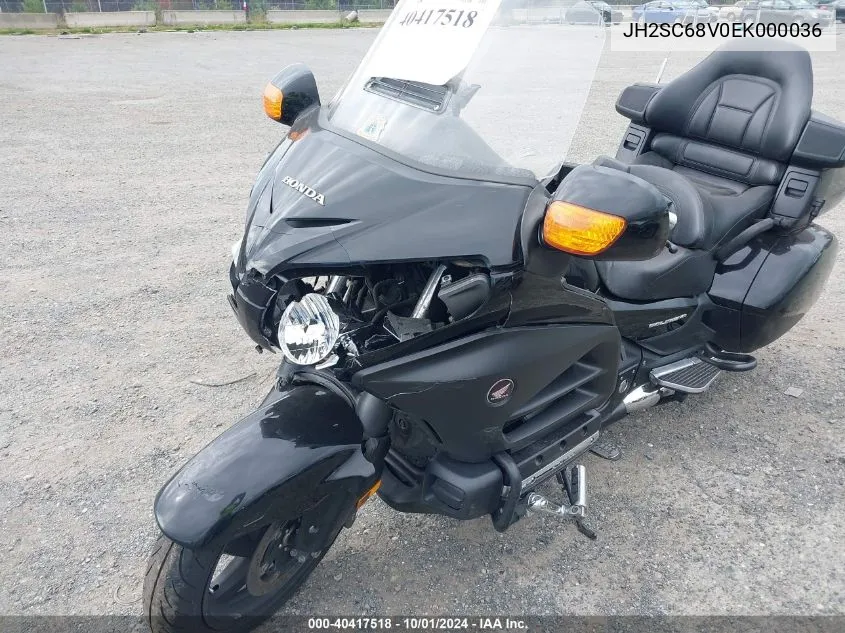 2014 Honda Gl1800 G VIN: JH2SC68V0EK000036 Lot: 40417518