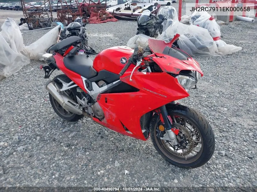 2014 Honda Vfr800 F VIN: JH2RC7911EK000658 Lot: 40490794