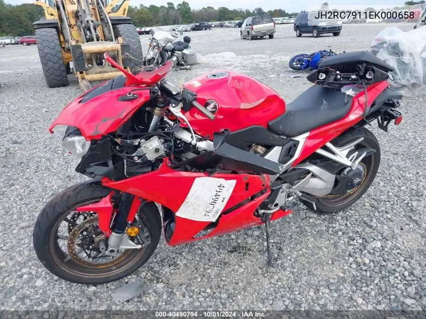 2014 Honda Vfr800 F VIN: JH2RC7911EK000658 Lot: 40490794