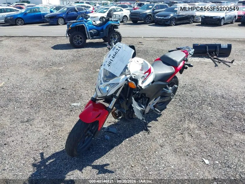 2015 Honda Cb500 F VIN: MLHPC4563F5200549 Lot: 40146621