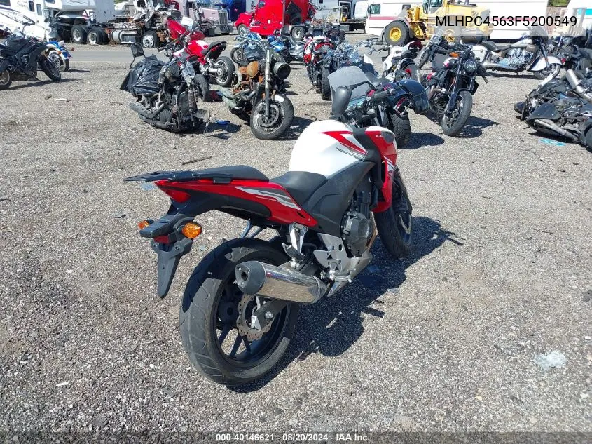 2015 Honda Cb500 F VIN: MLHPC4563F5200549 Lot: 40146621