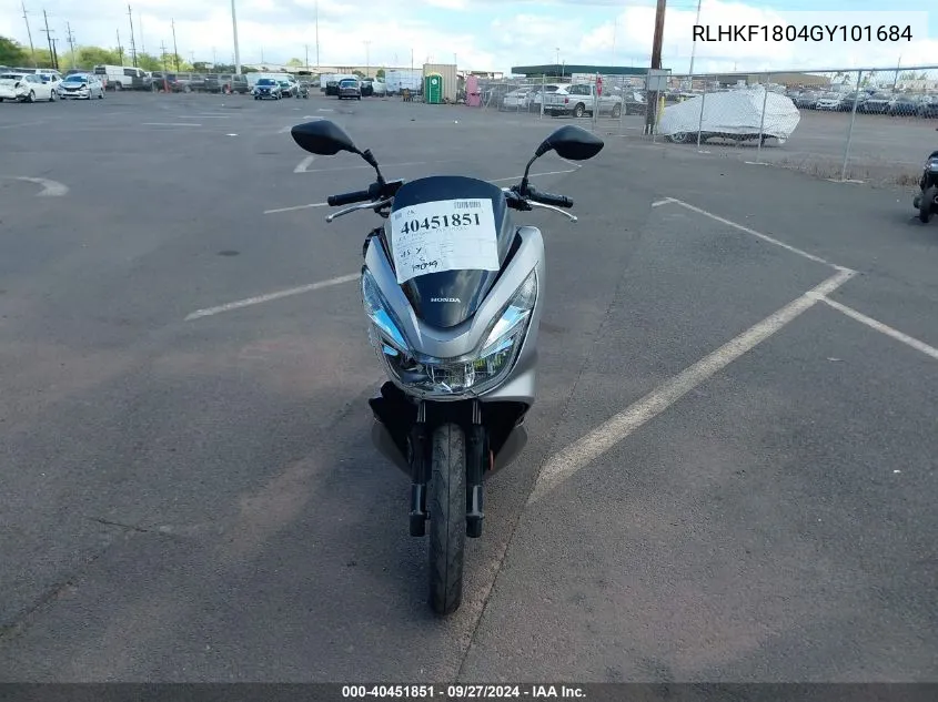 2016 Honda Pcx 150 VIN: RLHKF1804GY101684 Lot: 40451851