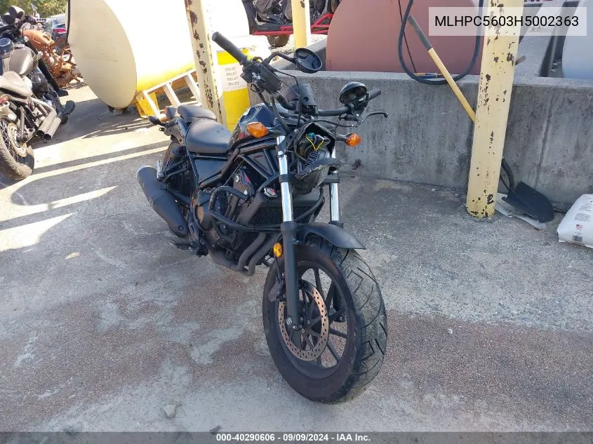 MLHPC5603H5002363 2017 Honda Cmx500