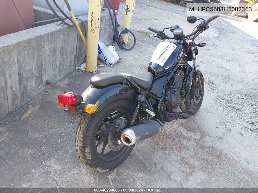 MLHPC5603H5002363 2017 Honda Cmx500