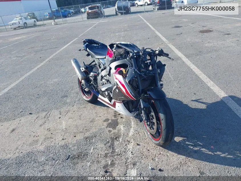 JH2SC7755HK000058 2017 Honda Cbr1000 Ra