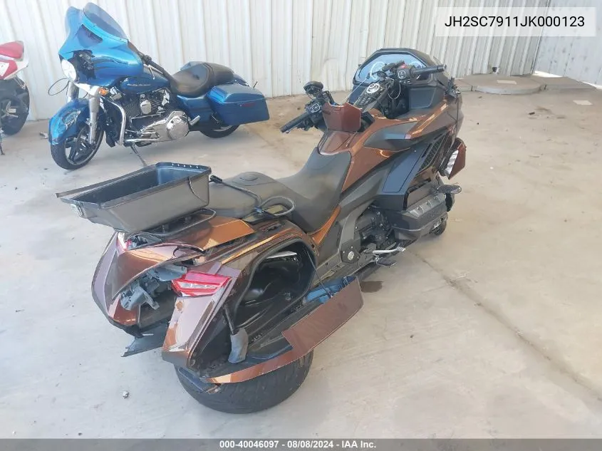 2018 Honda Gl1800 B VIN: JH2SC7911JK000123 Lot: 40046097