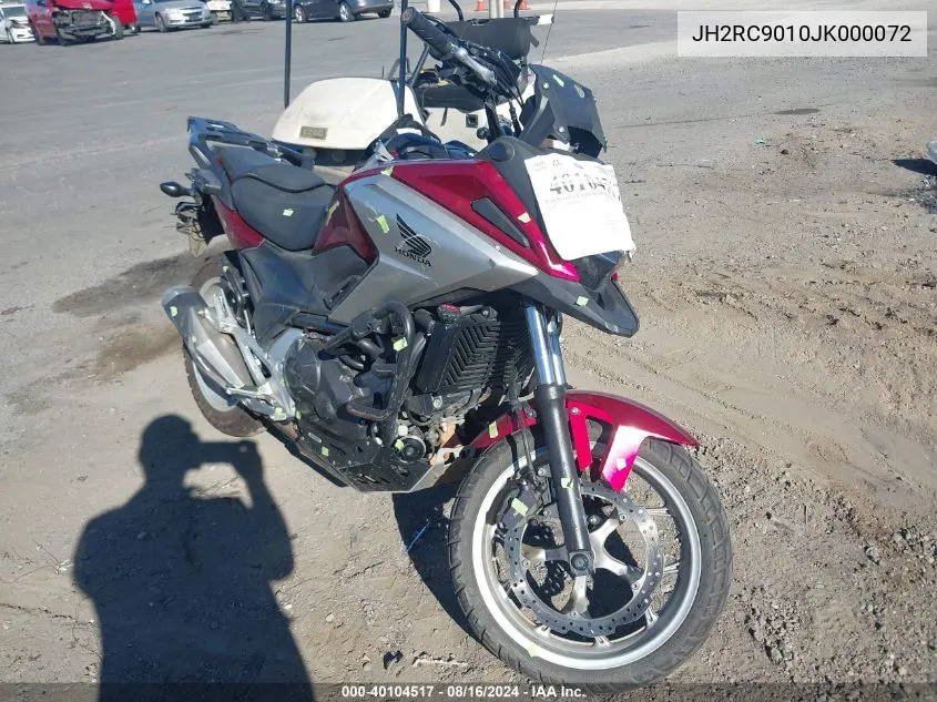 JH2RC9010JK000072 2018 Honda Nc750 X