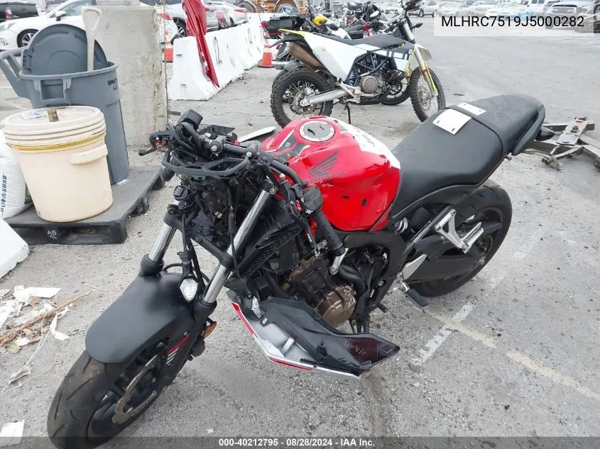 MLHRC7519J5000282 2018 Honda Cb650 F