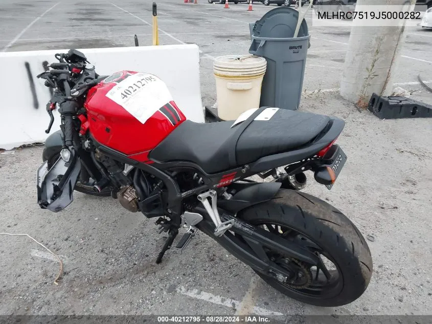 MLHRC7519J5000282 2018 Honda Cb650 F