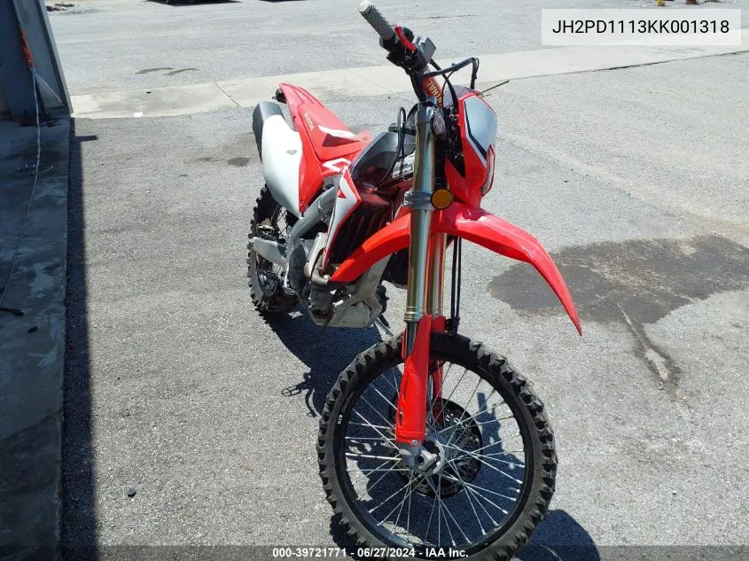 JH2PD1113KK001318 2019 Honda Crf450 L