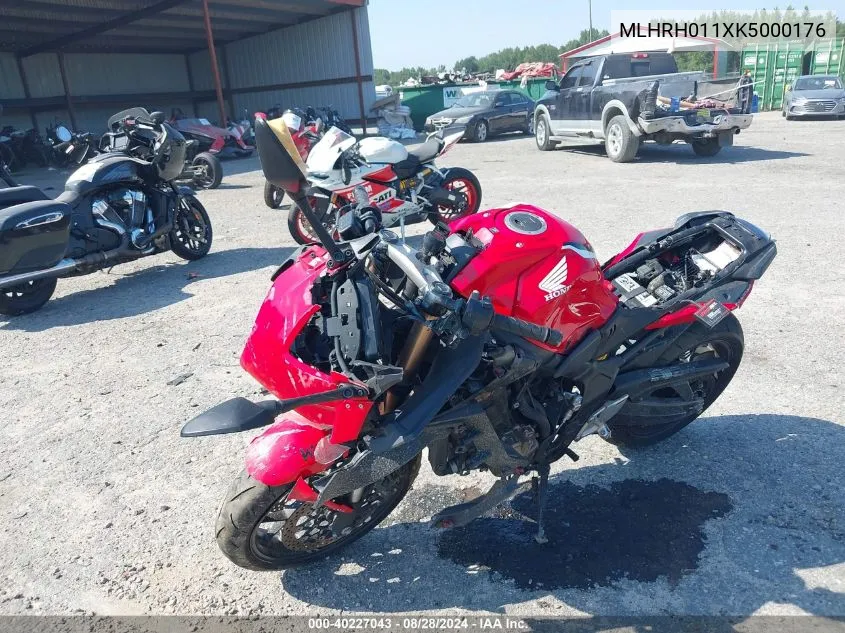 2019 Honda Cbr650 R VIN: MLHRH011XK5000176 Lot: 40227043