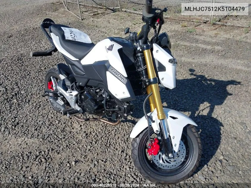 MLHJC7512K5104479 2019 Honda Grom 125