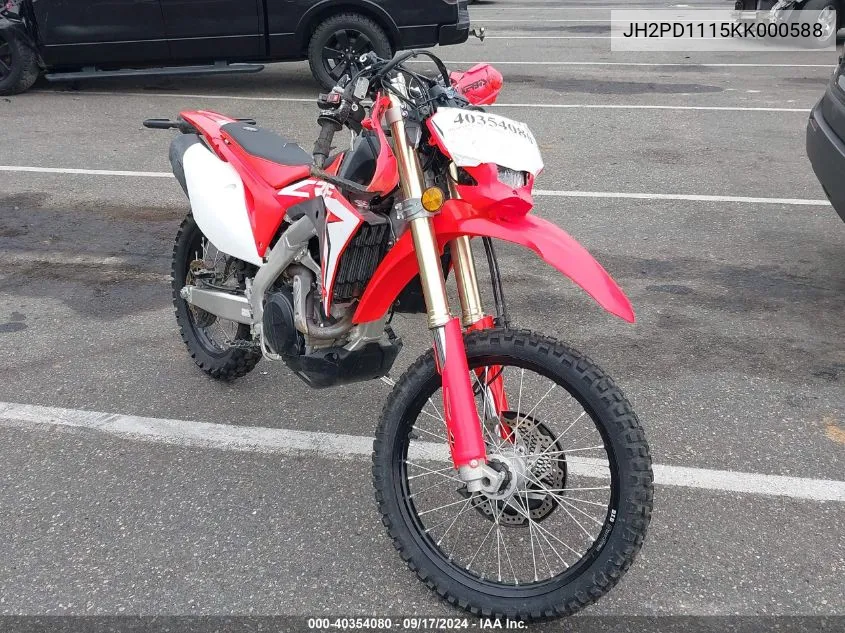 JH2PD1115KK000588 2019 Honda Crf450 L