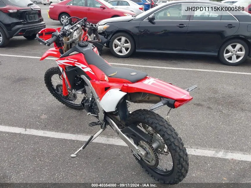 JH2PD1115KK000588 2019 Honda Crf450 L