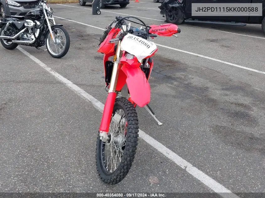 2019 Honda Crf450 L VIN: JH2PD1115KK000588 Lot: 40354080