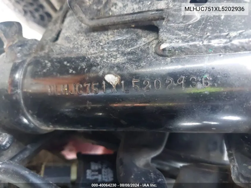 2020 Honda Grom 125 VIN: MLHJC751XL5202936 Lot: 40064230