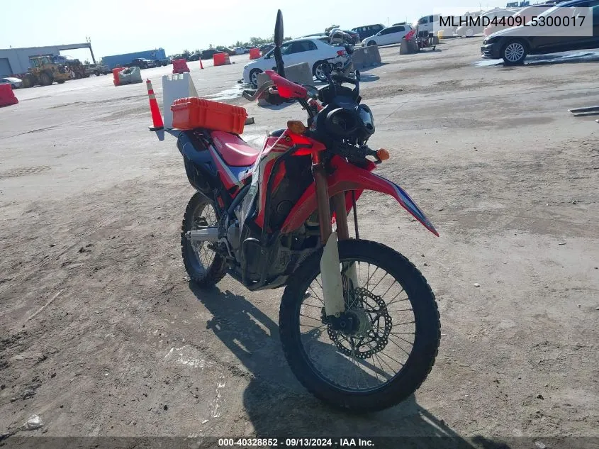 2020 Honda Crf250 Rl VIN: MLHMD4409L5300017 Lot: 40328852