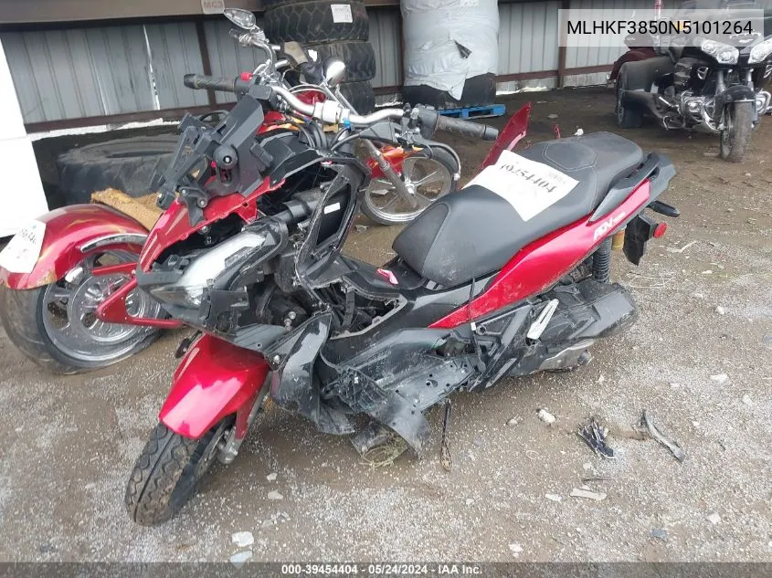 2022 Honda Adv150 A VIN: MLHKF3850N5101264 Lot: 39454404