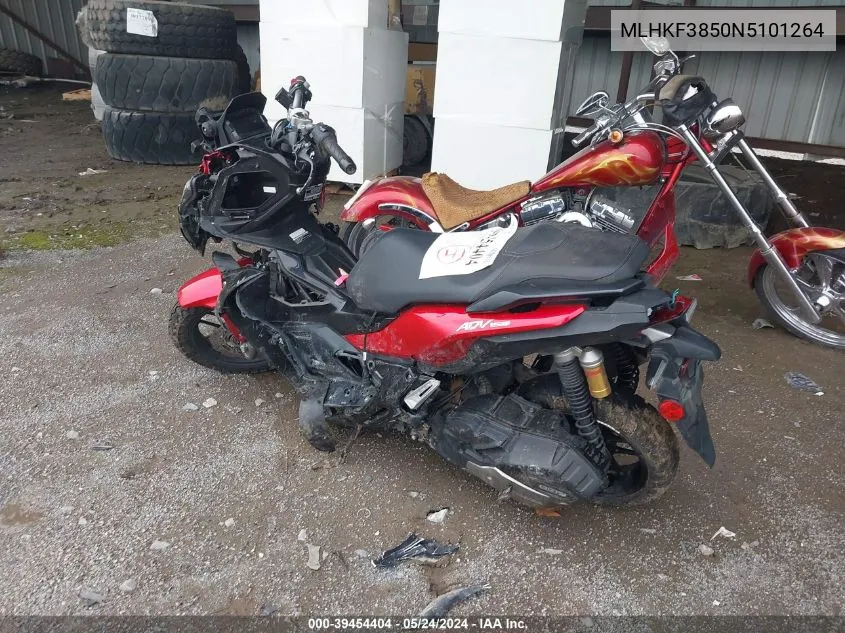 2022 Honda Adv150 A VIN: MLHKF3850N5101264 Lot: 39454404