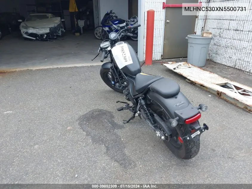 2022 Honda Cmx300 VIN: MLHNC530XN5500731 Lot: 39852309