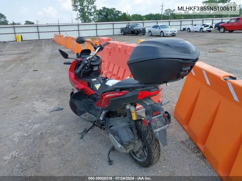 2022 Honda Adv150 A VIN: MLHKF3855N5100613 Lot: 39920316