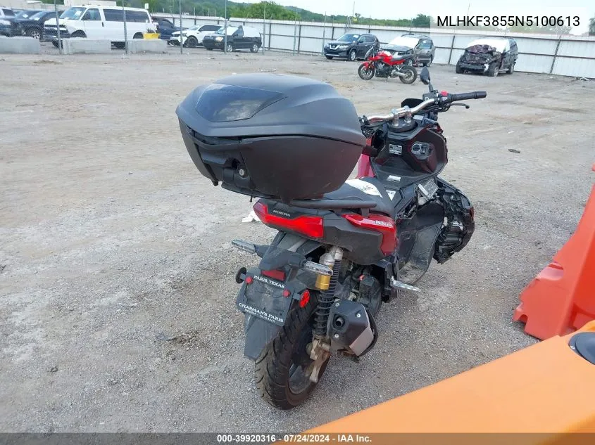 2022 Honda Adv150 A VIN: MLHKF3855N5100613 Lot: 39920316