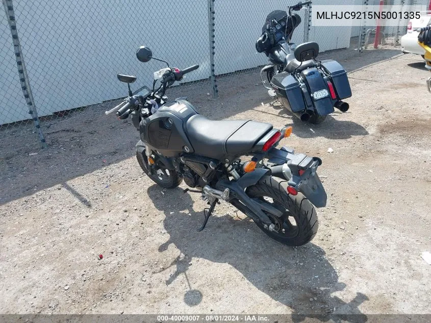 2022 Honda Grom 125 VIN: MLHJC9215N5001335 Lot: 40009007