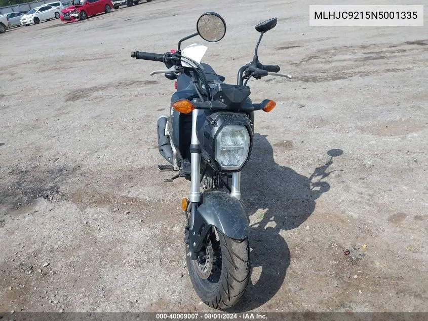 2022 Honda Grom 125 VIN: MLHJC9215N5001335 Lot: 40009007