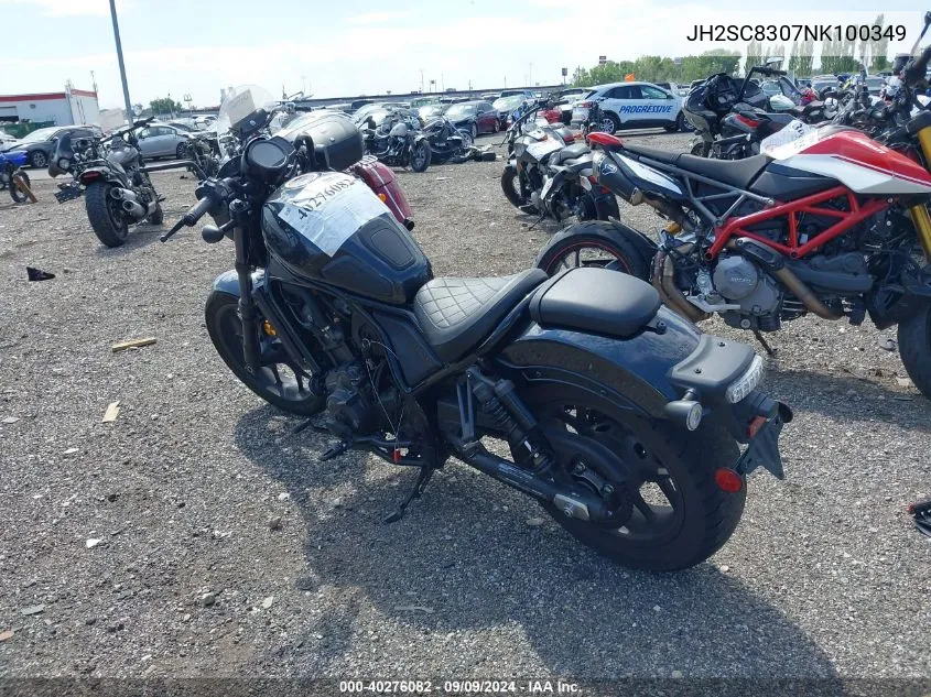 2022 Honda Cmx1100 A VIN: JH2SC8307NK100349 Lot: 40276082