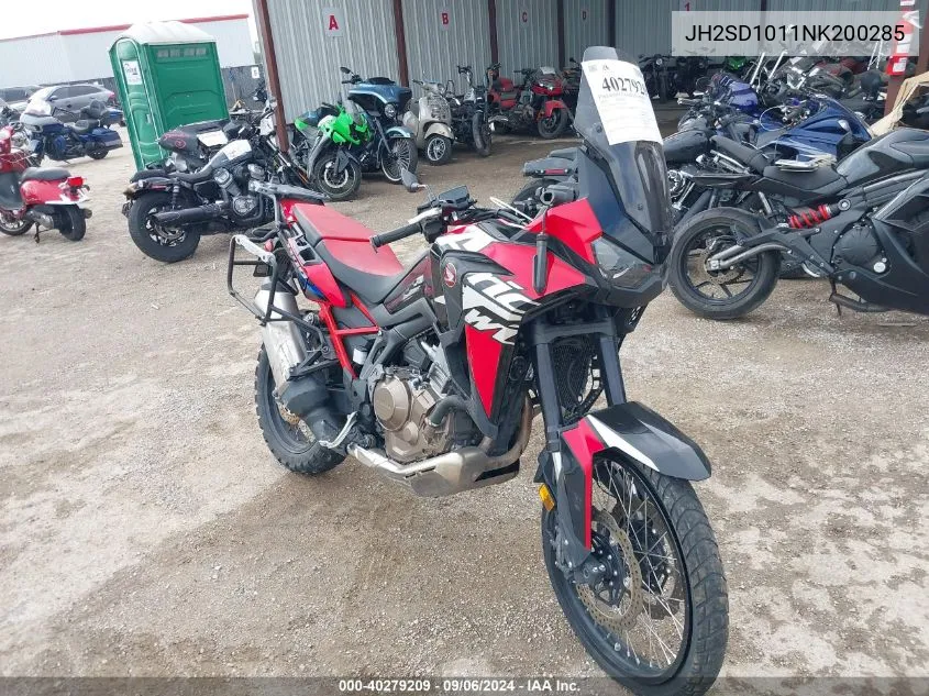 2022 Honda Crf1100 A VIN: JH2SD1011NK200285 Lot: 40279209