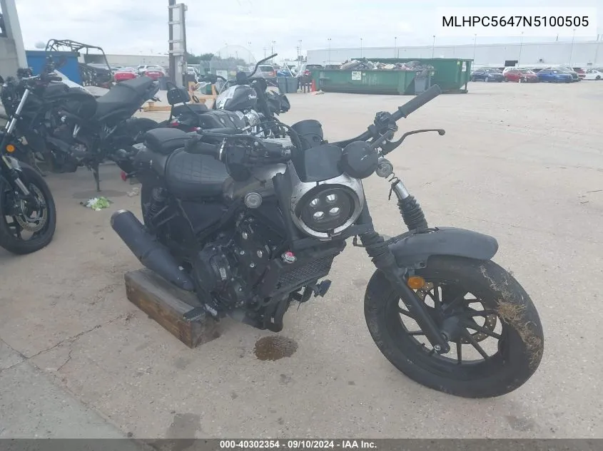 MLHPC5647N5100505 2022 Honda Cmx500 A2