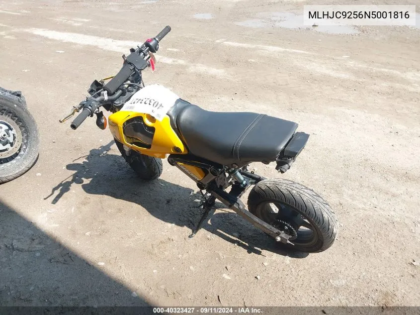 2022 Honda Grom A VIN: MLHJC9256N5001816 Lot: 40323427