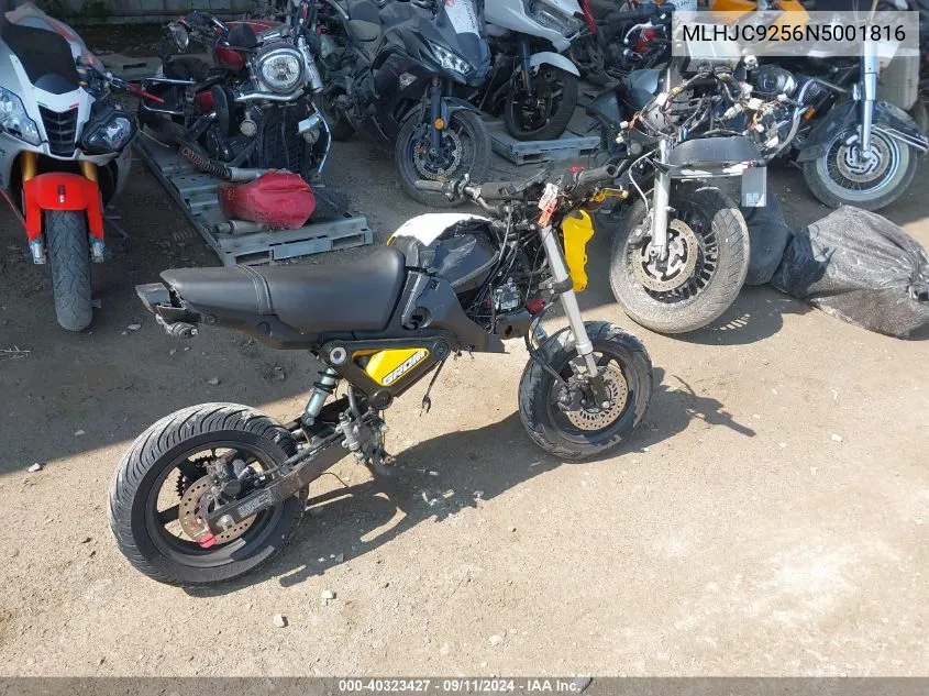 2022 Honda Grom A VIN: MLHJC9256N5001816 Lot: 40323427