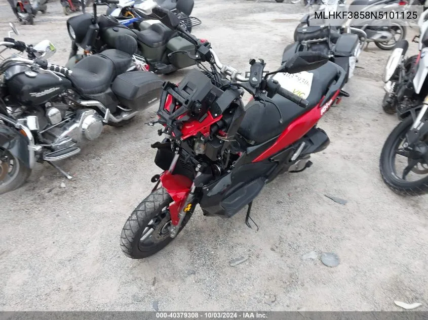 2022 Honda Adv150 A VIN: MLHKF3858N5101125 Lot: 40379308