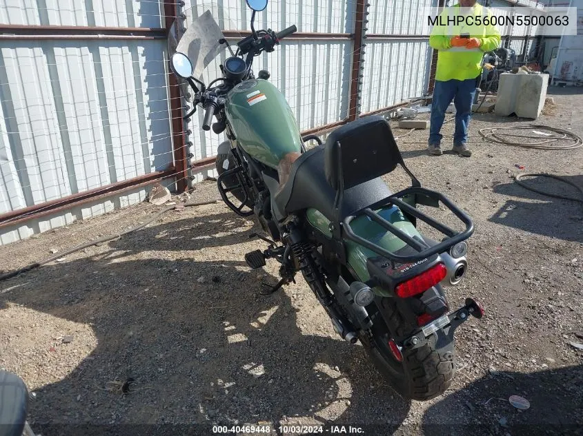 2022 Honda Cmx500 VIN: MLHPC5600N5500063 Lot: 40469448