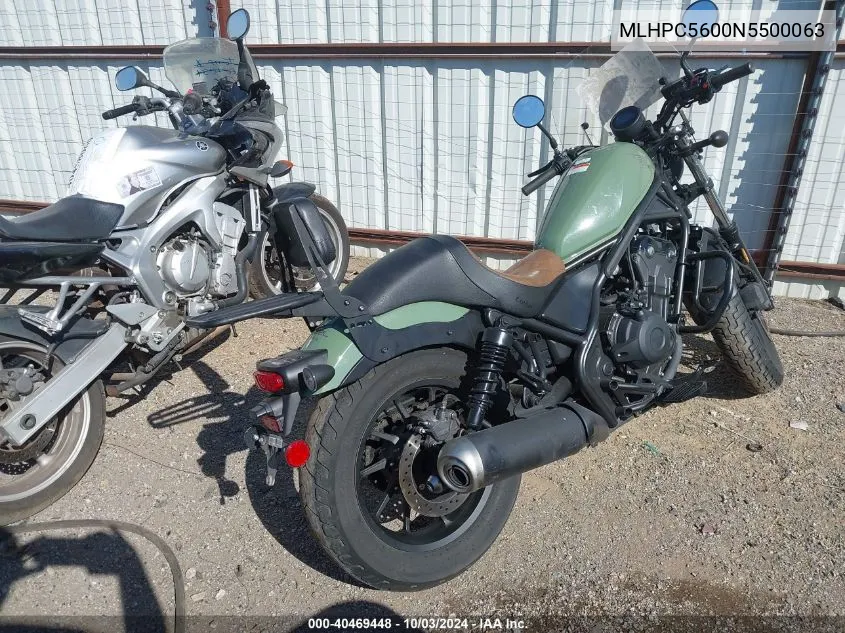 MLHPC5600N5500063 2022 Honda Cmx500