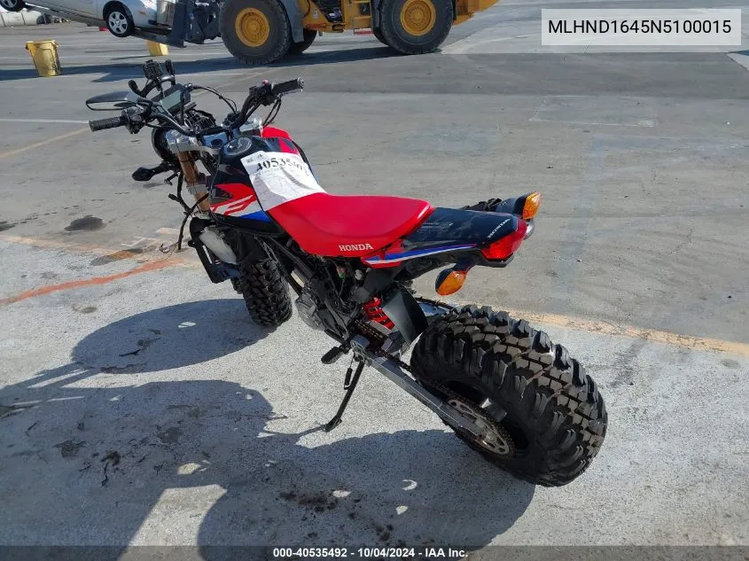 MLHND1645N5100015 2022 Honda Crf300 Lra